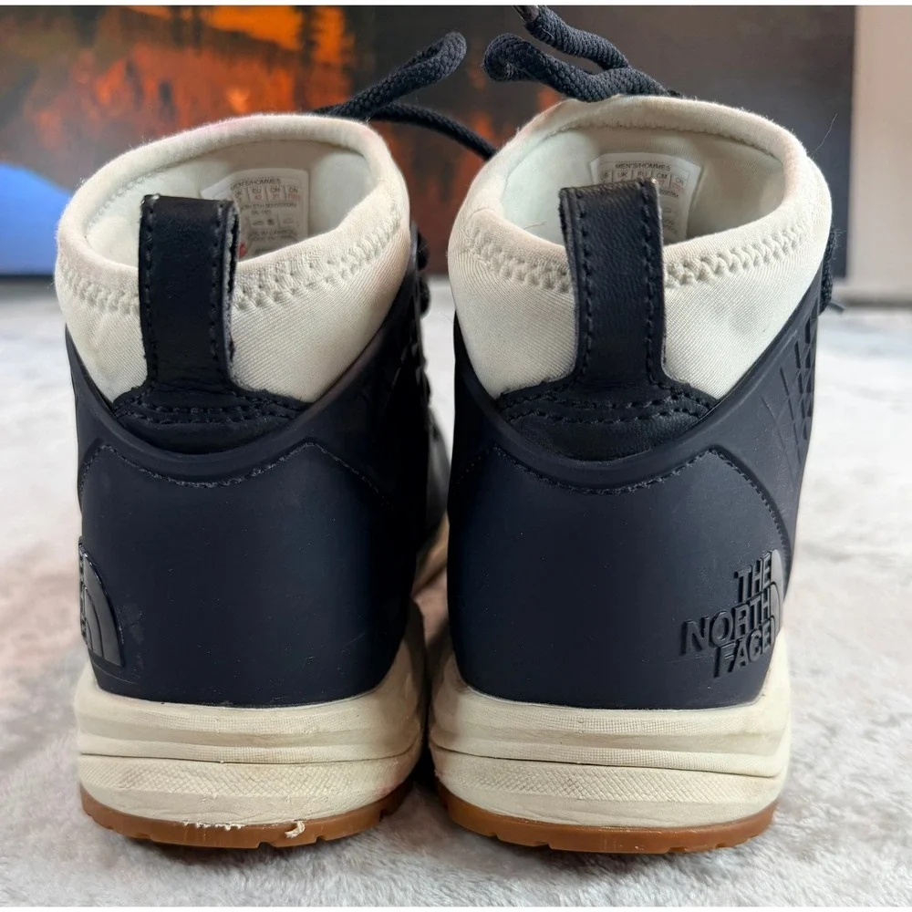 The North Face Dellan Vibram Sole Mid Hiking Outdoor Boot Black White 9